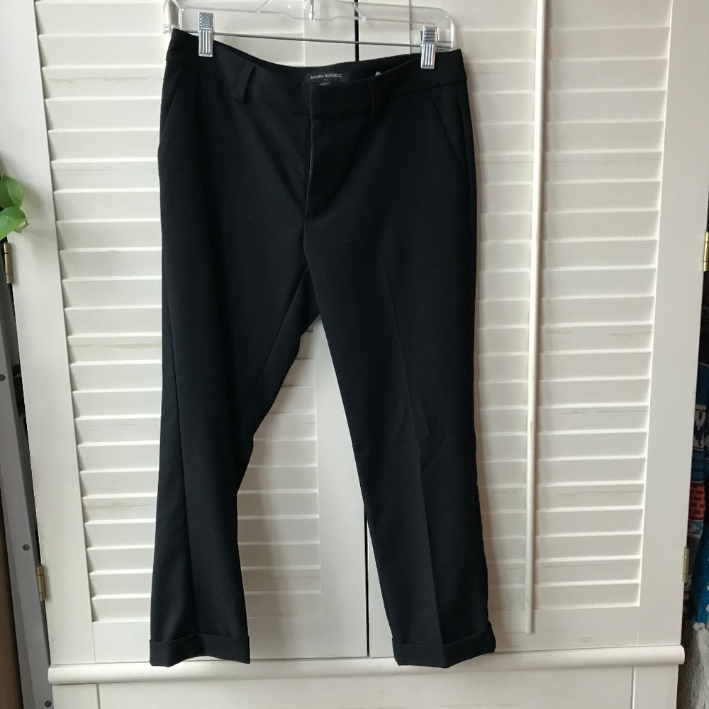 Banana Republic black women's crop pants 0P